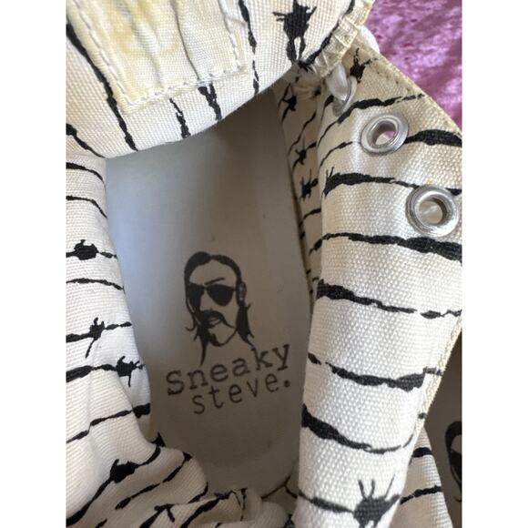 Sneaky Steve High Top Sneakers US 11 Men's Off White Distressed - Picture 7 of 8